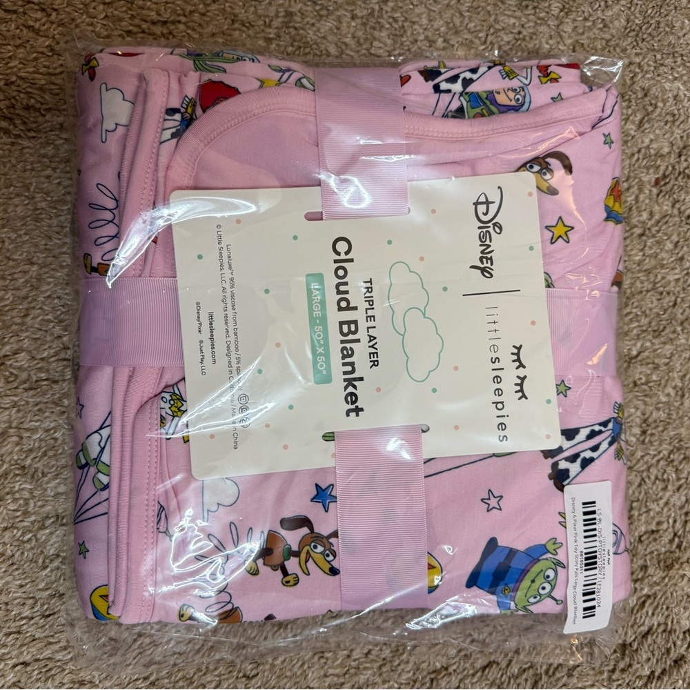 Disney Little Sleepies Pink Toy Story Cloud Blanket